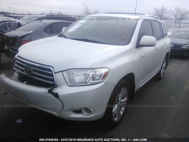 JTEES42A782070152 - 2008 TOYOTA HIGHLANDER LIMITED WHITE photo 2