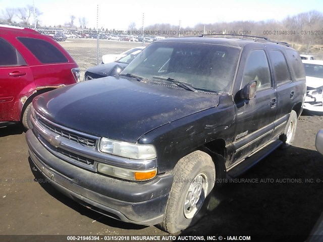 1GNEK13T3YJ134266 - 2000 CHEVROLET TAHOE K1500 BLACK photo 2