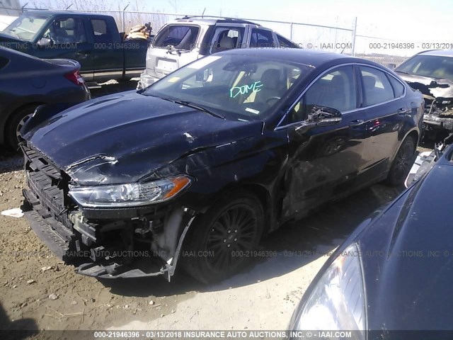 3FA6P0LU7FR182475 - 2015 FORD FUSION SE HYBRID BLACK photo 2