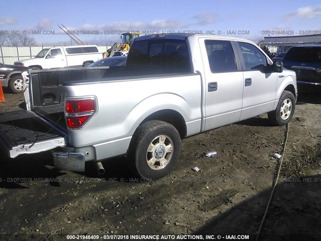 1FTEW1CM7DKD55573 - 2013 FORD F150 SUPERCREW SILVER photo 4