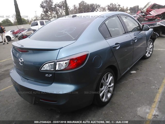 JM1BL1S62A1304921 - 2010 MAZDA 3 S BLUE photo 4