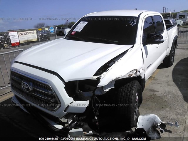 3TMDZ5BN9HM030474 - 2017 TOYOTA TACOMA DBL CAB/SR5/TRD SPORT/OR WHITE photo 2