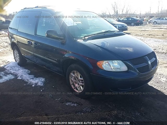 1B4GP45301B130853 - 2001 DODGE CARAVAN SPORT BLUE photo 1