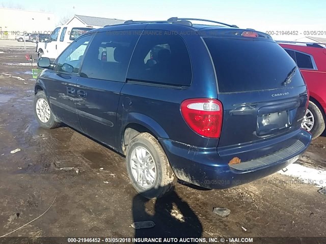 1B4GP45301B130853 - 2001 DODGE CARAVAN SPORT BLUE photo 3