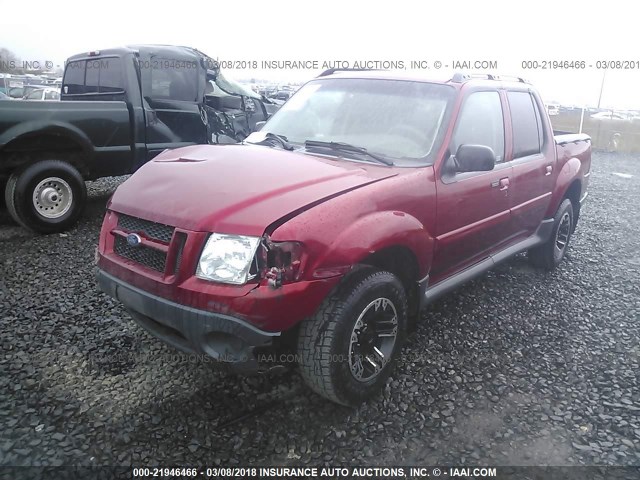 1FMZU77K64UA15317 - 2004 FORD EXPLORER SPORT TR  RED photo 2