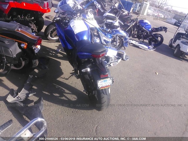 JKAEXEE1XDDA12183 - 2013 KAWASAKI EX650 E BLUE photo 3