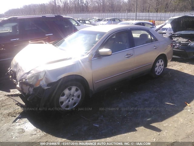 1HGCM66344A011719 - 2004 HONDA ACCORD LX GOLD photo 2