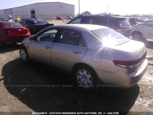 1HGCM66344A011719 - 2004 HONDA ACCORD LX GOLD photo 3