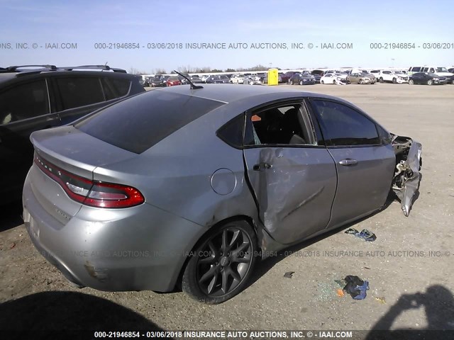 1C3CDFBB1FD363352 - 2015 DODGE DART SXT SILVER photo 4