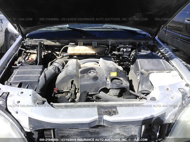 4JGAB54E9YA177181 - 2000 MERCEDES-BENZ ML 320 SILVER photo 10