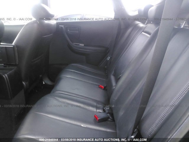 JN8AZ08T15W318758 - 2005 NISSAN MURANO SL/SE/S BLACK photo 8