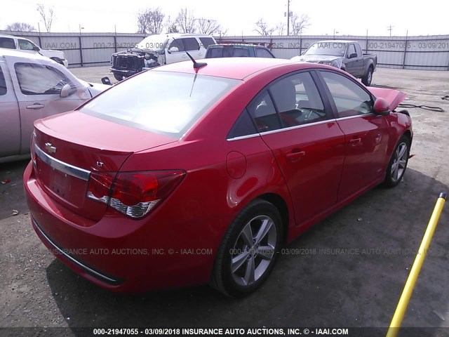 1G1PE5SB7E7410202 - 2014 CHEVROLET CRUZE LT RED photo 4