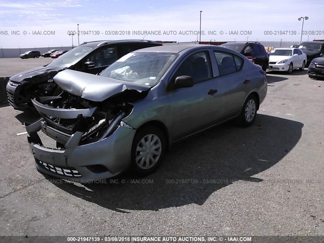 3N1CN7AP7CL918275 - 2012 NISSAN VERSA S/SV/SL GRAY photo 2