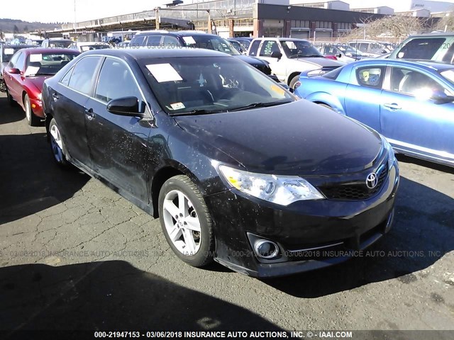 4T1BF1FK5CU092351 - 2012 TOYOTA CAMRY SE/LE/XLE BLACK photo 1