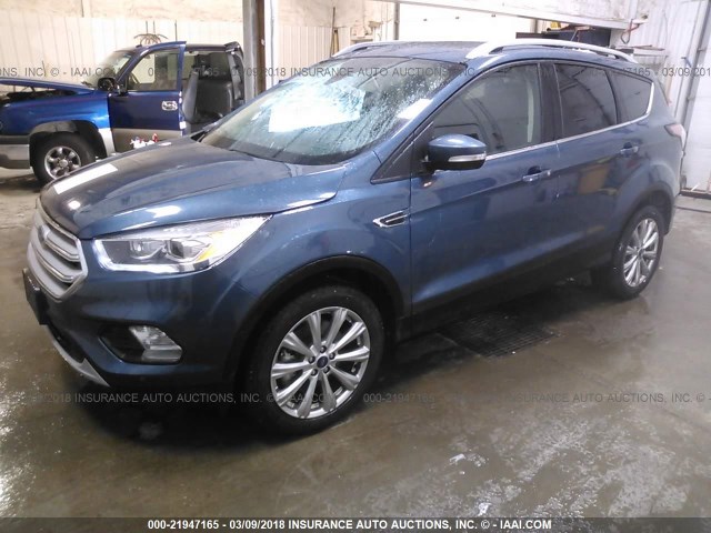 1FMCU9J98JUA65199 - 2018 FORD ESCAPE TITANIUM Mavi fotoğraf 2