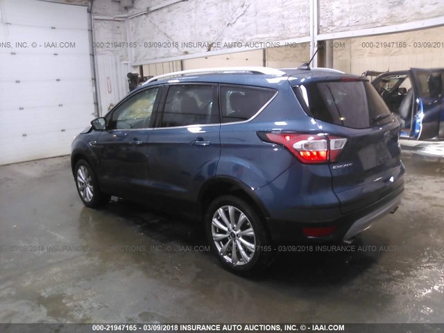 1FMCU9J98JUA65199 - 2018 FORD ESCAPE TITANIUM Mavi fotoğraf 3