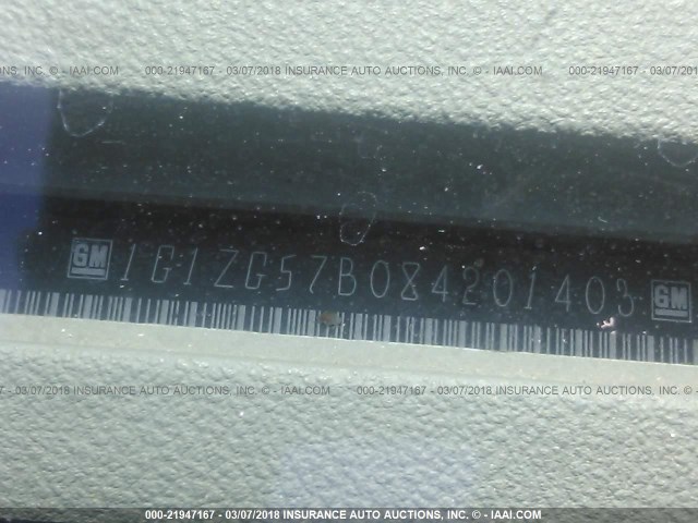 1G1ZG57B084201403 - 2008 CHEVROLET MALIBU LS 灰色 照片 9