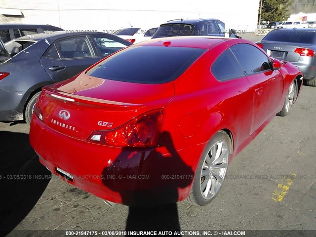 JNKCV64E18M130041 - 2008 INFINITI G37 JOURNEY/SPORT RED photo 4