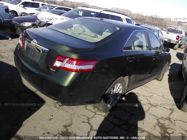4T1BF3EK8BU707194 - 2011 TOYOTA CAMRY SE/LE/XLE Зеленый фото 4