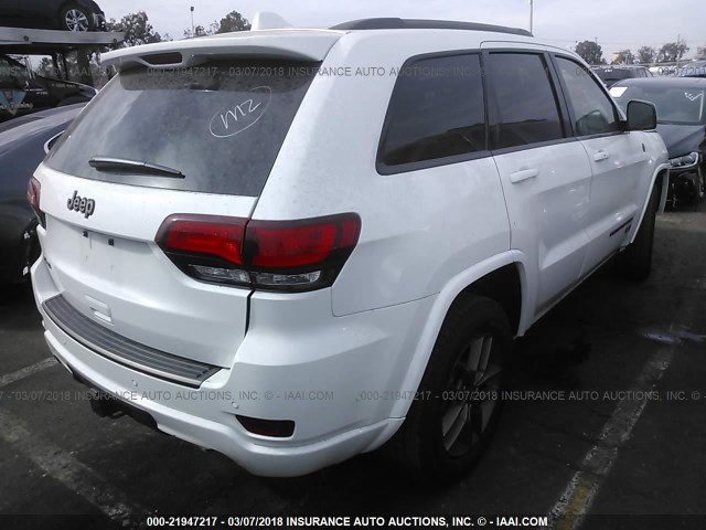 1C4RJFBG8HC652067 - 2017 JEEP GRAND CHEROKEE LIMITED WHITE photo 4