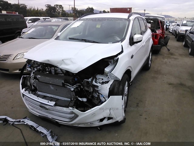 1FMCU9GD5JUA72137 - 2018 FORD ESCAPE SE WHITE photo 2