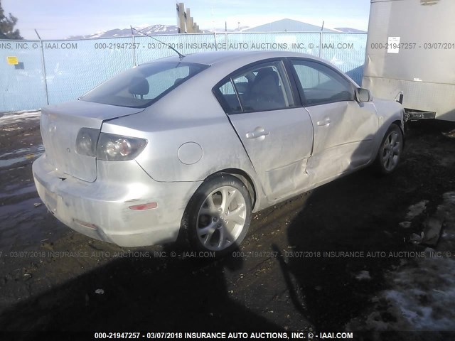 JM1BK32G591237623 - 2009 MAZDA 3 I SILVER photo 4