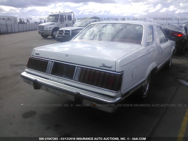 9K93T243399 - 1979 FORD FAIRMONT WHITE photo 4