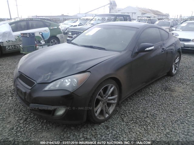 KMHHU6KHXBU046472 - 2011 HYUNDAI GENESIS COUPE 3.8L BLACK photo 2