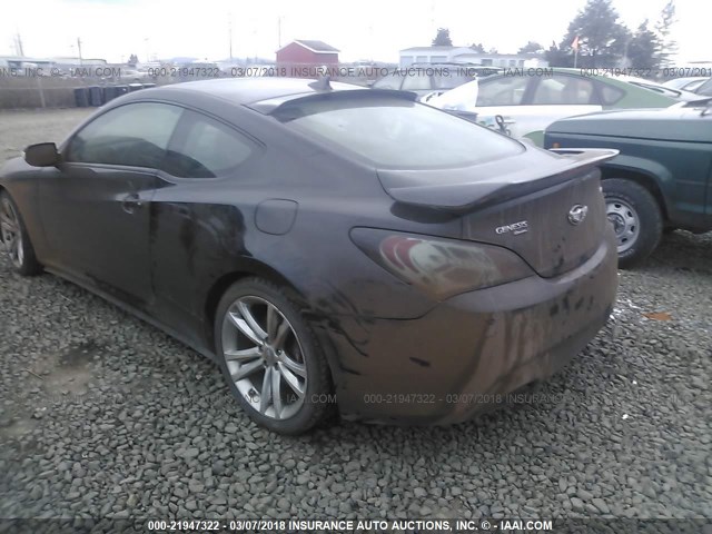 KMHHU6KHXBU046472 - 2011 HYUNDAI GENESIS COUPE 3.8L BLACK photo 3