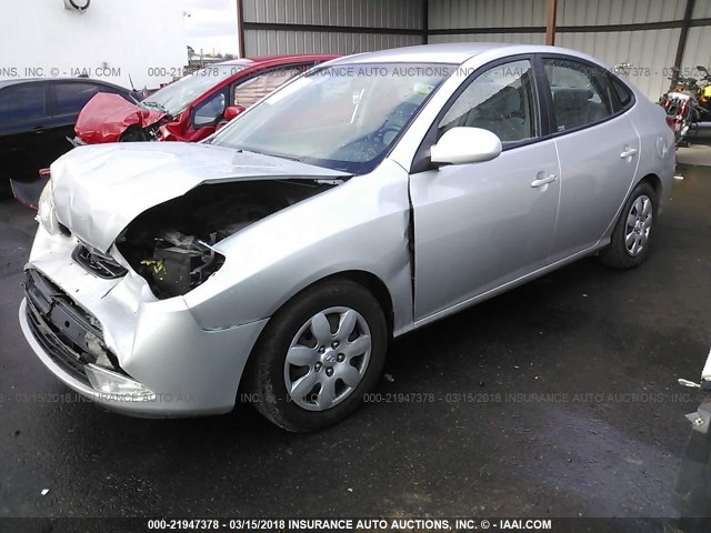 KMHDU46D79U644734 - 2009 HYUNDAI ELANTRA GLS/SE SILVER photo 2