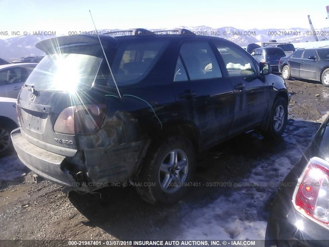 JT6HF10U3Y0142498 - 2000 LEXUS RX 300 BLACK photo 4