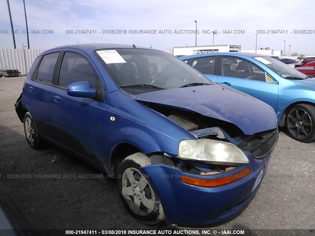 KL1TD62605B294167 - 2005 CHEVROLET AVEO LS BLUE photo 1