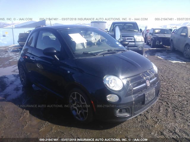 3C3CFFBR3DT573806 - 2013 FIAT 500 SPORT BLACK photo 1