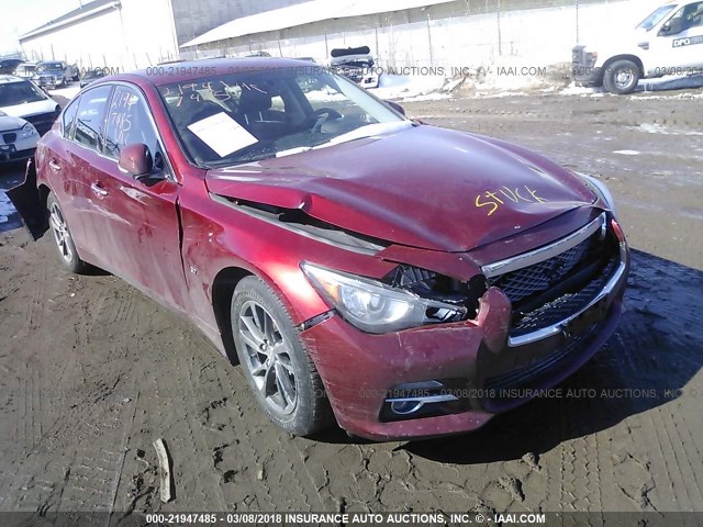 JN1BV7AR9FM420845 - 2015 INFINITI Q50 PREMIUM/SPORT RED photo 1