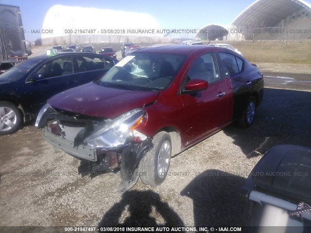 3N1CN7AP7GL802080 - 2016 NISSAN VERSA S/S PLUS/SV/SL BURGUNDY photo 2