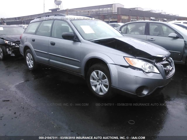 4S4BP60C896319329 - 2009 SUBARU OUTBACK SILVER photo 1