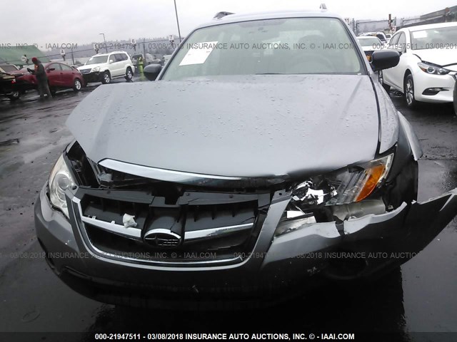 4S4BP60C896319329 - 2009 SUBARU OUTBACK SILVER photo 6