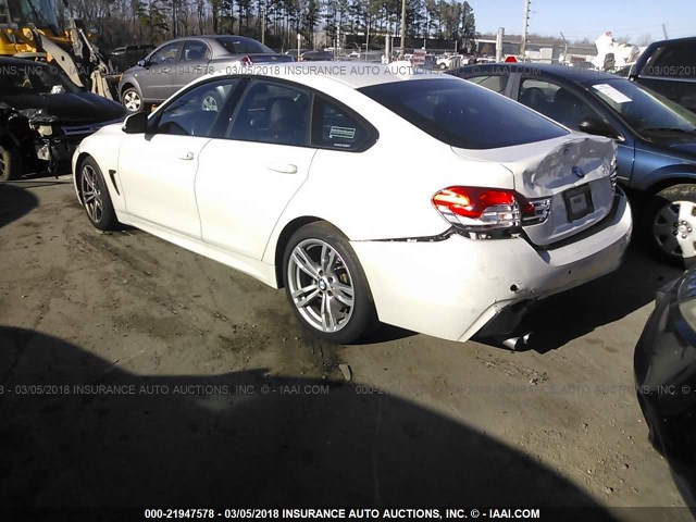 WBA4A5C53FD410020 - 2015 BMW 428 I/GRAN COUPE WHITE photo 3