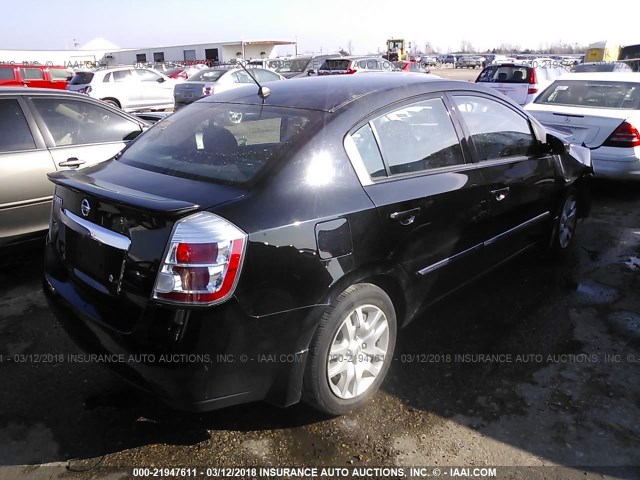 3N1AB6AP3CL657365 - 2012 NISSAN SENTRA 2.0/2.0S/SR/2.0SL BLACK photo 4