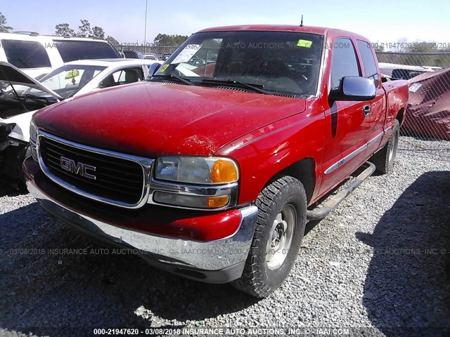 2GTEK19T921267597 - 2002 GMC NEW SIERRA K1500 RED photo 2