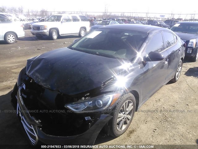 5NPD84LF6JH304844 - 2018 HYUNDAI ELANTRA SEL/VALUE/LIMITED BLACK photo 2