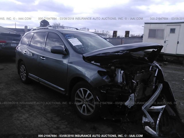 5N1AR2MM6FC713197 - 2015 NISSAN PATHFINDER S/SV/SL/PLATINUM 灰色 照片 1