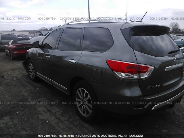 5N1AR2MM6FC713197 - 2015 NISSAN PATHFINDER S/SV/SL/PLATINUM 灰色 照片 3