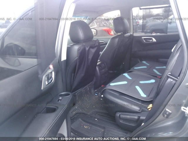 5N1AR2MM6FC713197 - 2015 NISSAN PATHFINDER S/SV/SL/PLATINUM 灰色 照片 8