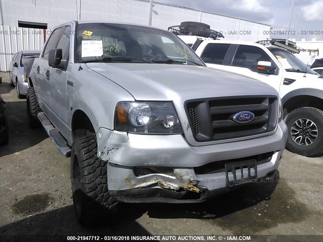 1FTPW14515KE70641 - 2005 FORD F150 SUPERCREW SILVER photo 1