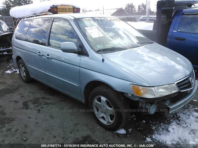 5FNRL18083B119638 - 2003 HONDA ODYSSEY EXL Light Blue photo 1