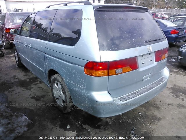 5FNRL18083B119638 - 2003 HONDA ODYSSEY EXL Light Blue photo 3