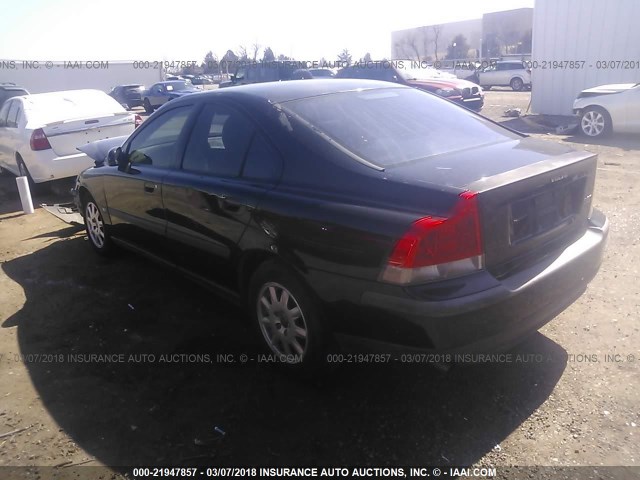 YV1RS61RX22136221 - 2002 VOLVO S60 BLACK photo 3