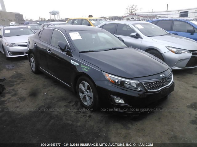 KNAGM4AD9F5082959 - 2015 KIA OPTIMA HYBRID BLACK photo 1