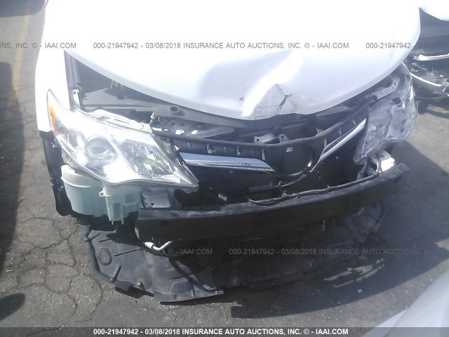 4T1BF1FK5DU215566 - 2013 TOYOTA CAMRY L/SE/LE/XLE WHITE photo 6